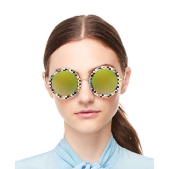 ?ALICE + OLIVIA? Beverly Sunglasses Holiday Checkers NWT